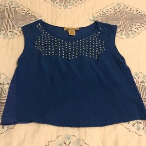 Tulip back crop with rhinestone details